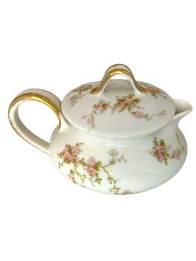 Antique Theodore Haviland Limoges China Creamer Dish Lucille Wild Roses Garland